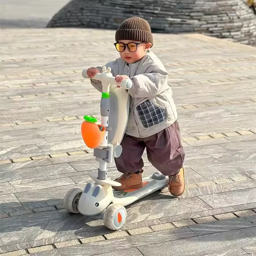 Hot Wholesale 3 Wheel Unisex Scooter for Kids Foldable Baby Tricycle with PU Wheels Hot Sale Kids Bikes and Scooter for Use