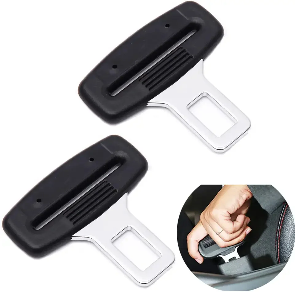 Flat car seat belt clip, Car Seat Belt Clip Silencer Buckle Alarm Stopper