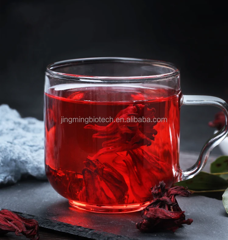 Hibiscus Flower Herbal Tea FLAVORED Dried Flowers Bagged Tea Roselle Tea Natural Color