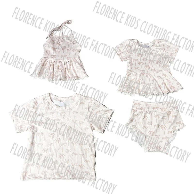 DH OEM basic custom print toddler kids short sleeve bamboo tee top for summer boys shirts casual