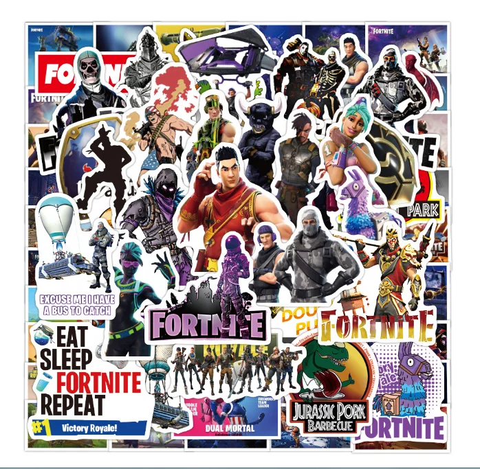 
100PCS Cartoon Sticker Boy Chicken Dinner Waterproof Vinly Game Print Packaging Lables Stickers For Skateboard Laptops 