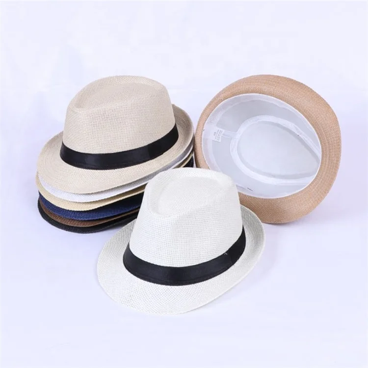 Wholesale Straw Panama Fedora Women Beach Hat