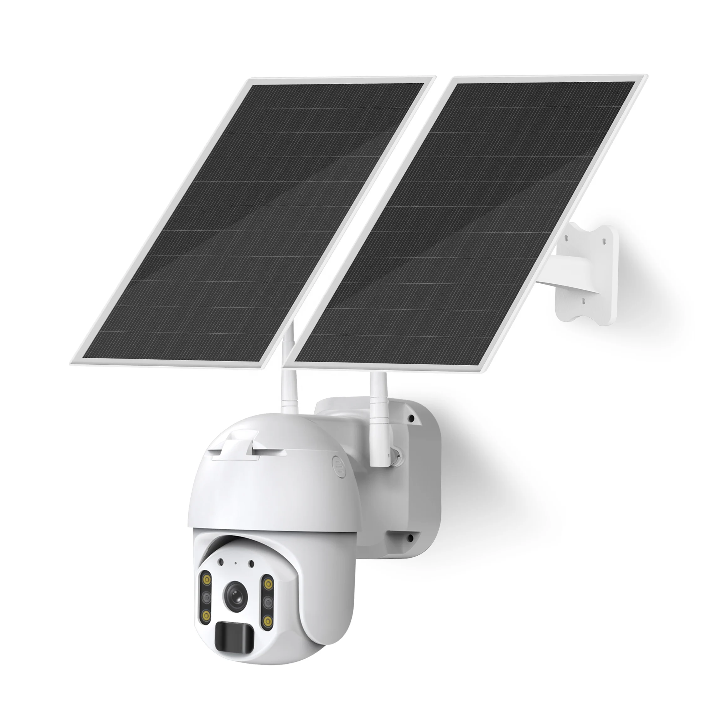 ZCVISION New 24 Hours Recording Wifi IP PTZ CCTV Surveillance Security Solar Camera 4G with Floodlight Full Color Night Vision