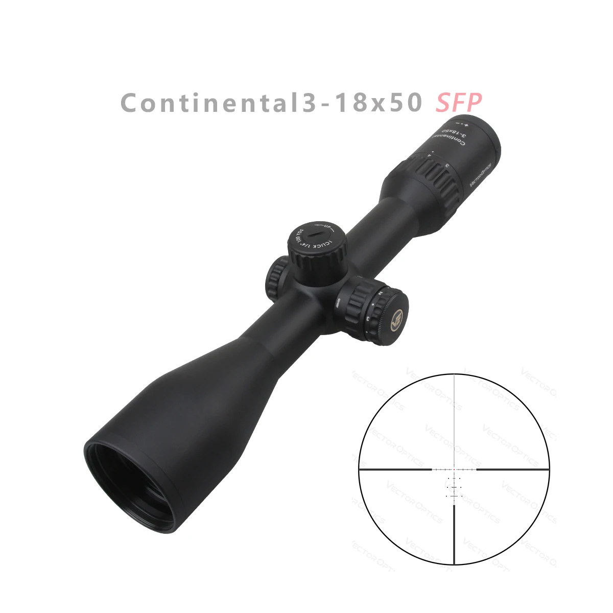 Vector Optics Continental 3-18x50 CDM 30mm Monotube Hunting Scope Long Range Optical Scope