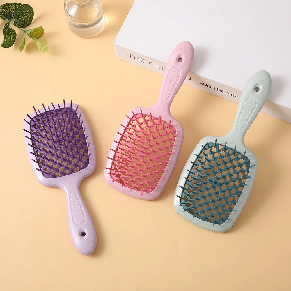 Barber Styling Tool Tangled Hair Comb Hair Brush Massage Anti-static Hollow Out Wet Curly Hair Brushes