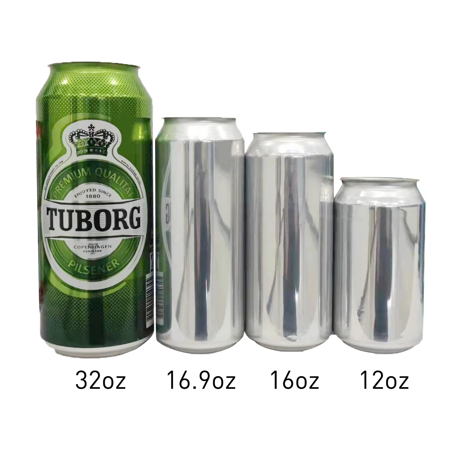 Customized Private Label 200ml 250ml 330ml 1000ml Bright Bulk Aluminum Beverage Cans empty Printed Silver Beer Can