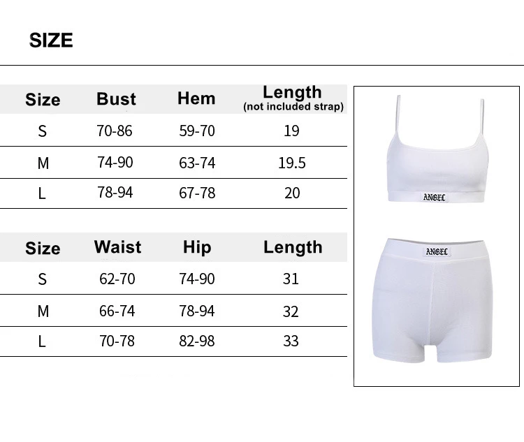 2022 Cotton Home Suit Gothic Angel Letter Embroidery Women Pajamas Streetwear Gyms Two Piece Set Crop Top Camisole Sporty Shorts
