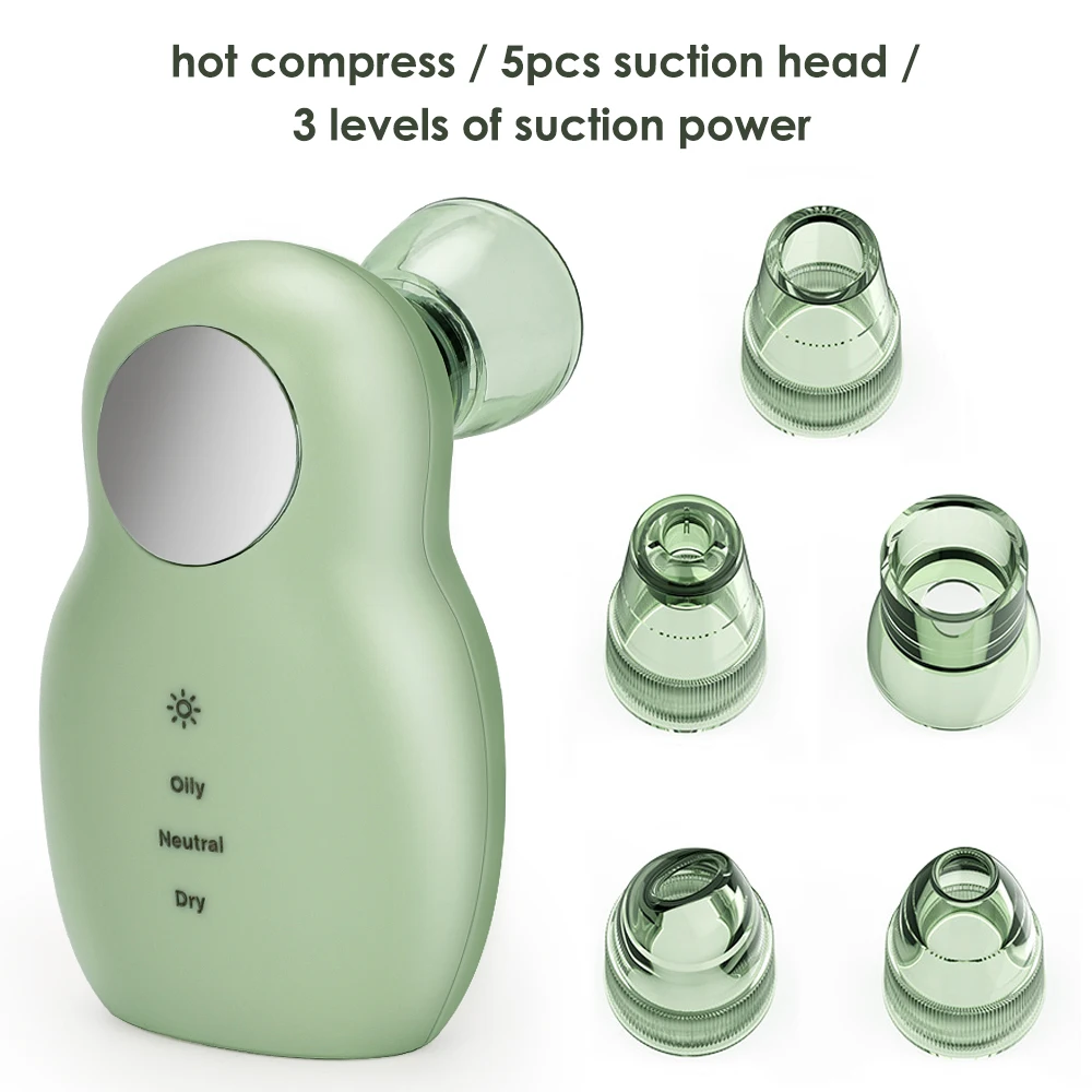 BR015 Wholesale New Blackhead Remover with Heating Compress Adjustable 3 Levels of Suction Power Pore Vacuum Removal Tool