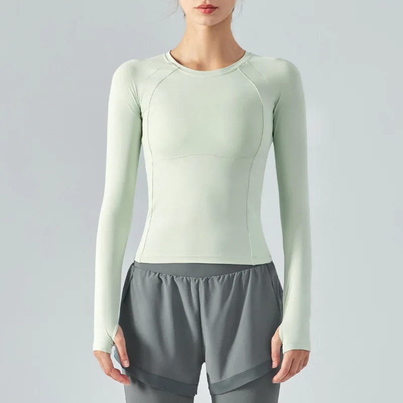ODM OEM new professional long sleeve yoga suit for women sports fitness running fast dry clothes autumn morning running clothes