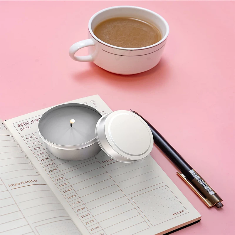 Gold Silver Empty Tin Jar Aluminum Candle Jars With Lid Metal Cream Jars Gift Packaging Storage Bottle Container