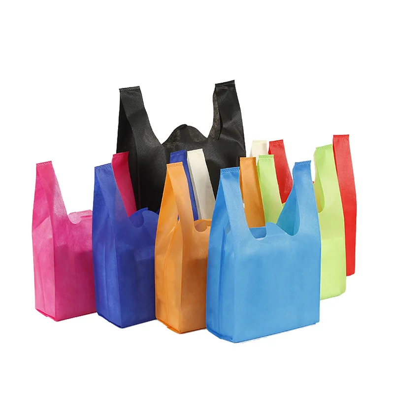 YC Customized Digital Printing Waterproof Matte Laminated Carry T-shirt PP Non-Woven Tote Bag Gravure Surface Handling