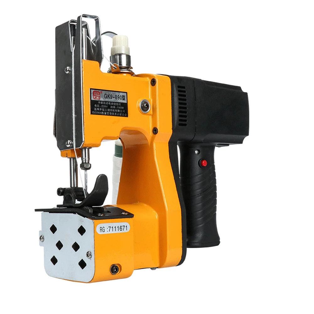 Double needles portable bag sewing machine/handheld bag closing machine /factory supply bag sealing machine