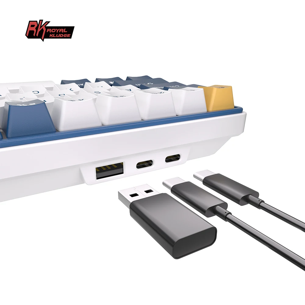 Клавиатура Royal Kludge RK61 Plus на заказ ABS Doubleshot мини беспроводная клавиатура с тремя режимами 61 клавиша rgb беспроводные
