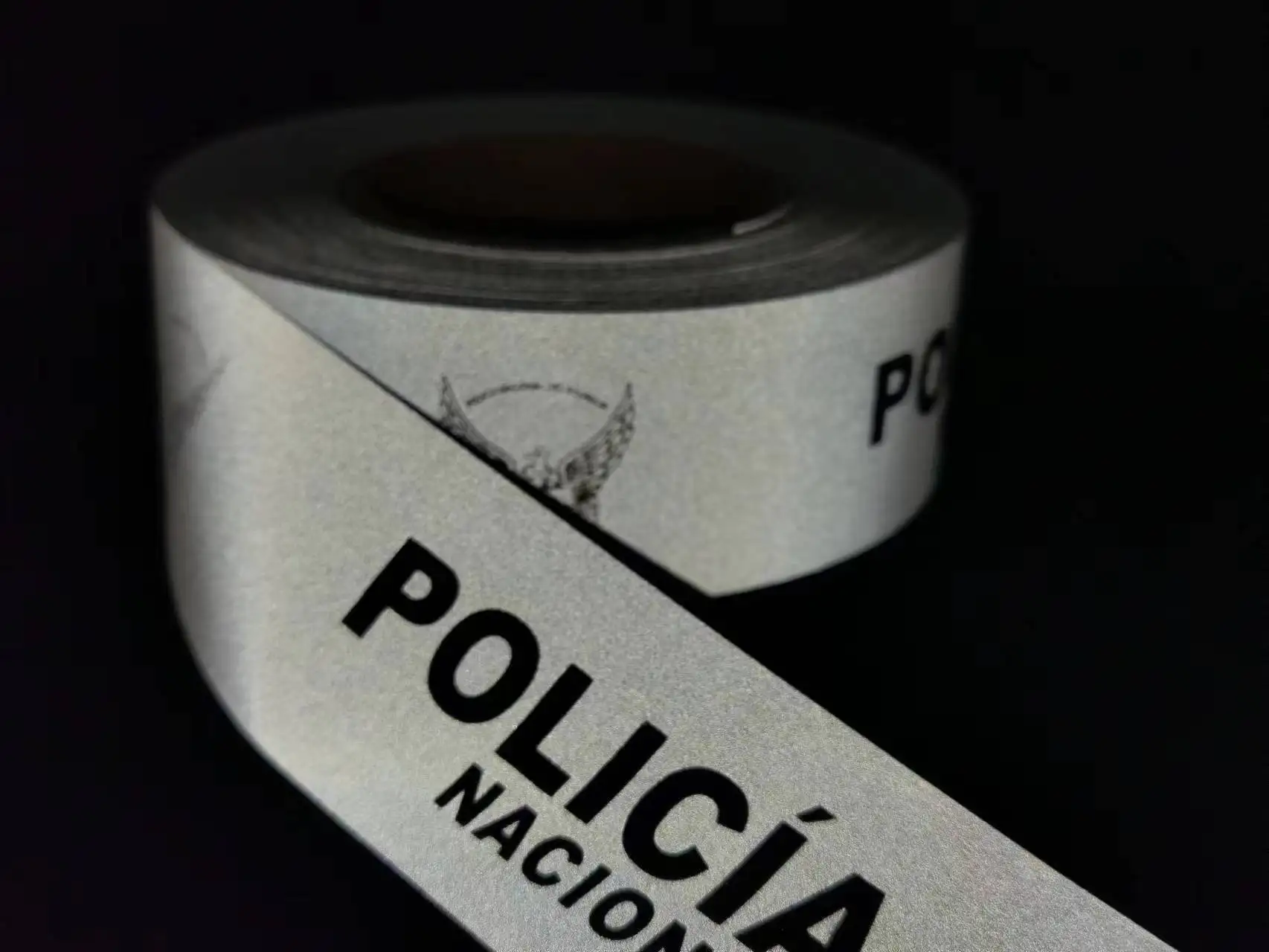 His Dark 100% Polyester High Visibility Reflective Fabric materials safety Tape strips for clothing