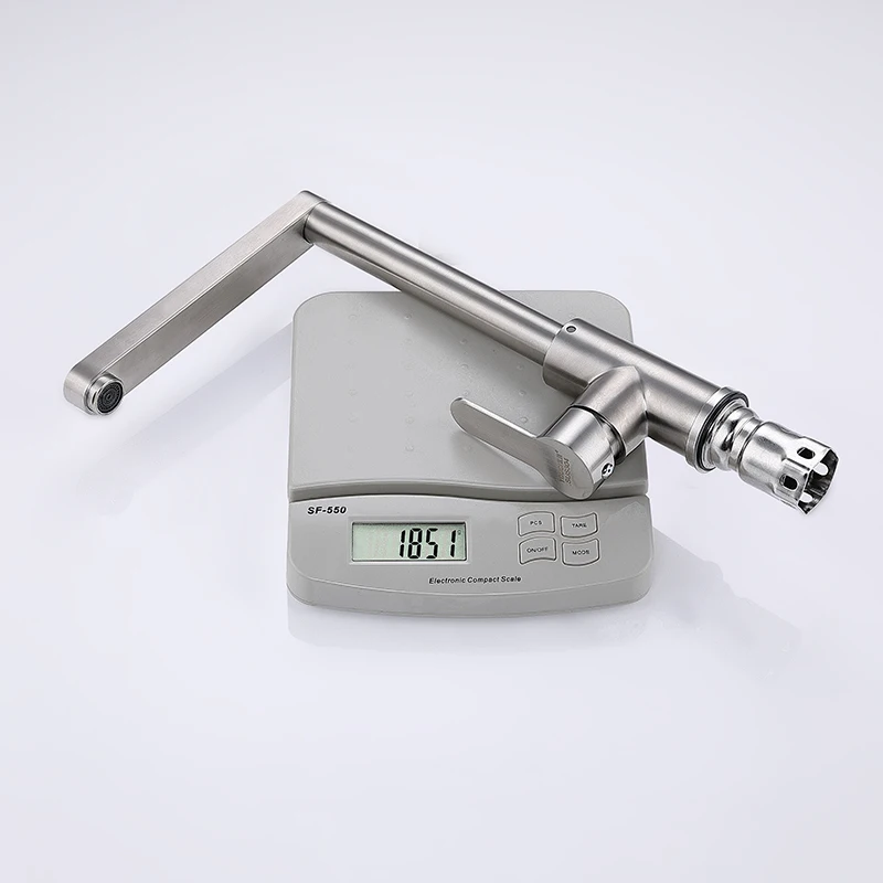 Perfect Brushed Surface Finish Brass Kitchen Faucets