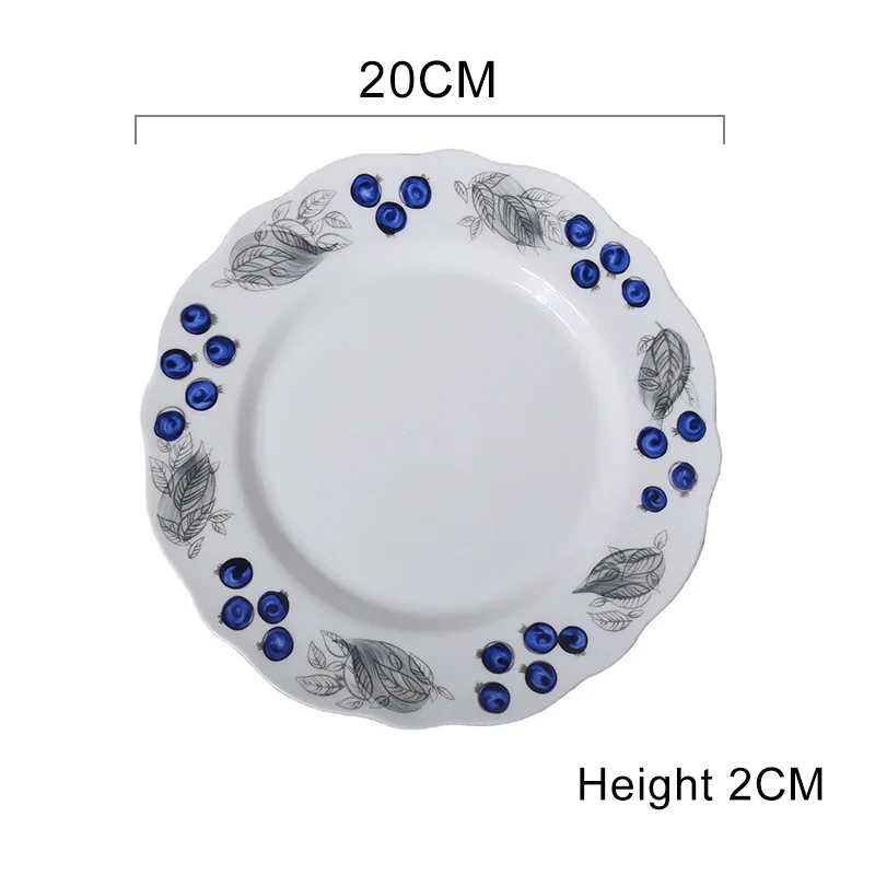Custom Logo Metro Dining Plate Irregular French Dessert Plate Breakfast Plate High Beauty Household Antique Ceramic Tableware