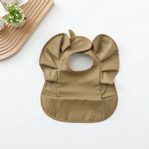 Soft PU bibs New born Fancy Baby Bib Waterproof Baby Coverall Easy Clean and Comfortable Cute PU Baby Bibs