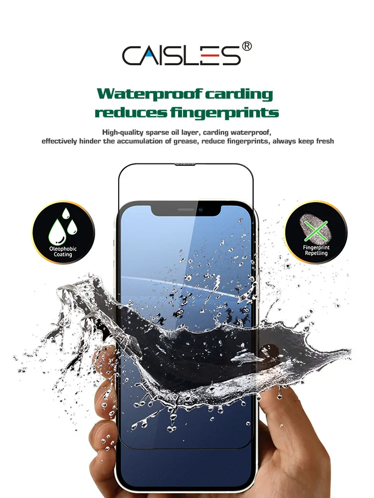 Caisles Tempered Screen Protector anti-static high transparent glass film for phone models
