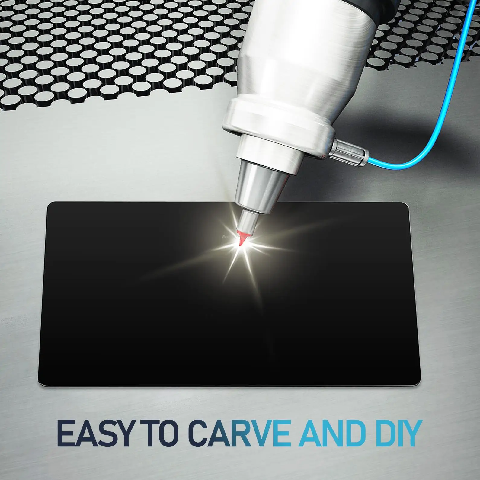 WD Good Quality Factory Directly Custom DIY Engrave Card Presents Metal Aluminum Sheet Laser Marking Business Black Cards