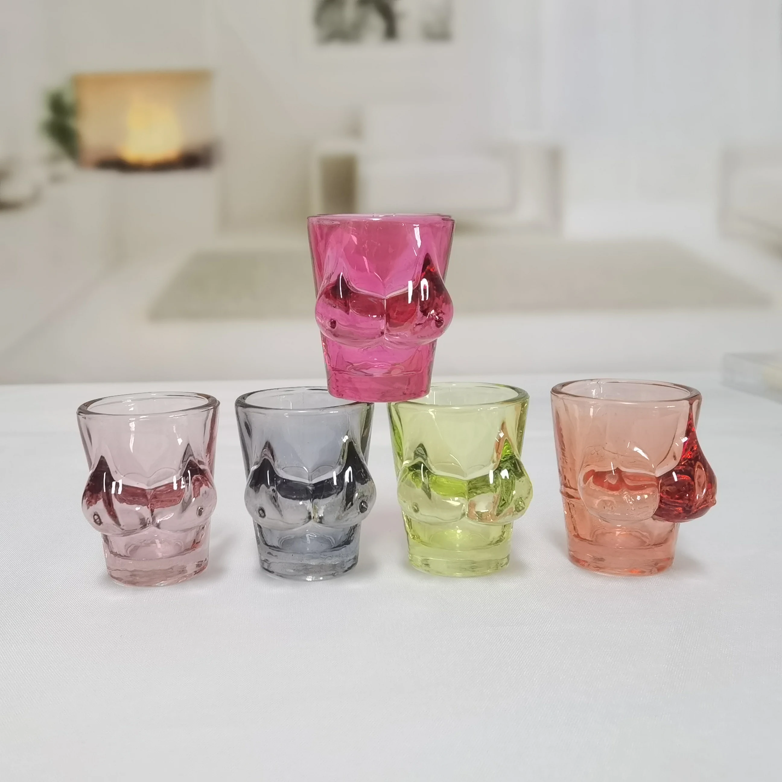 Custom personalized sexy bikini shot glasses colored shot glass with vodka crystal glasses