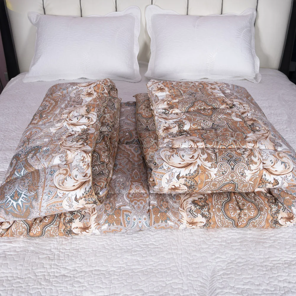 Winter king queen size machine washable quilt duvet set polyester comforter