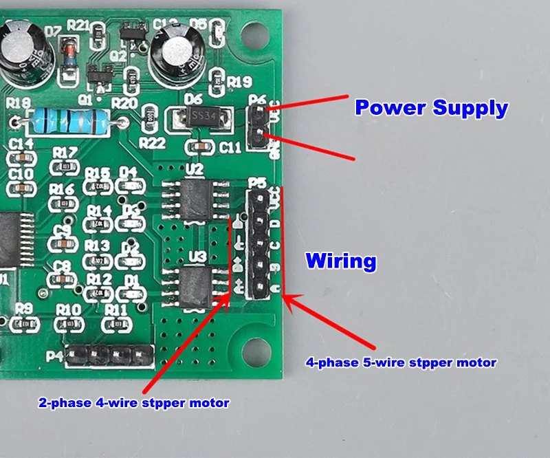 DC 5V-12V 6V Драйвер шагового двигателя мини 2-фазный 4-проводной 4-фазный 5-проводной Многофункциональный Шаг регулятор скорости вращения зарядная Модульная