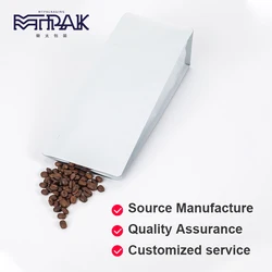 1000g 500g 250g custom logo printed one way valve flat bottom pouch coffee packing bag