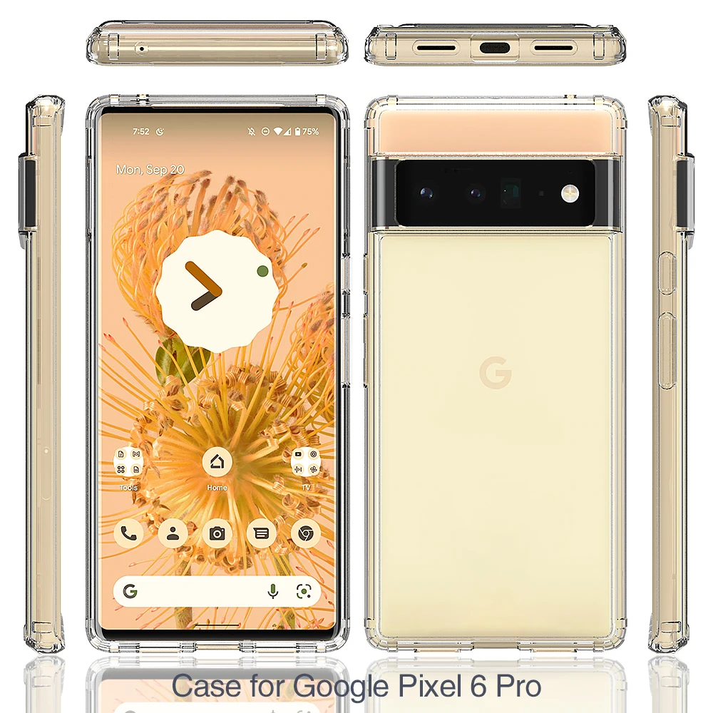 Transparent PC Back Cover For Google Pixel 6 Pro Tough Clear Case For Google Pixel 6Pro