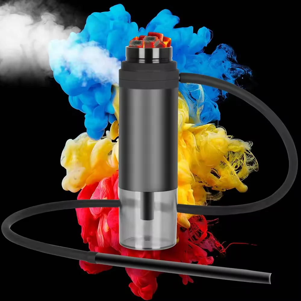 Custom Logo Wholesale Acrylic Plastic Detachable and Cleaned Portable Travel Hookah Shisha Car Hookah Cup Portable Hookah