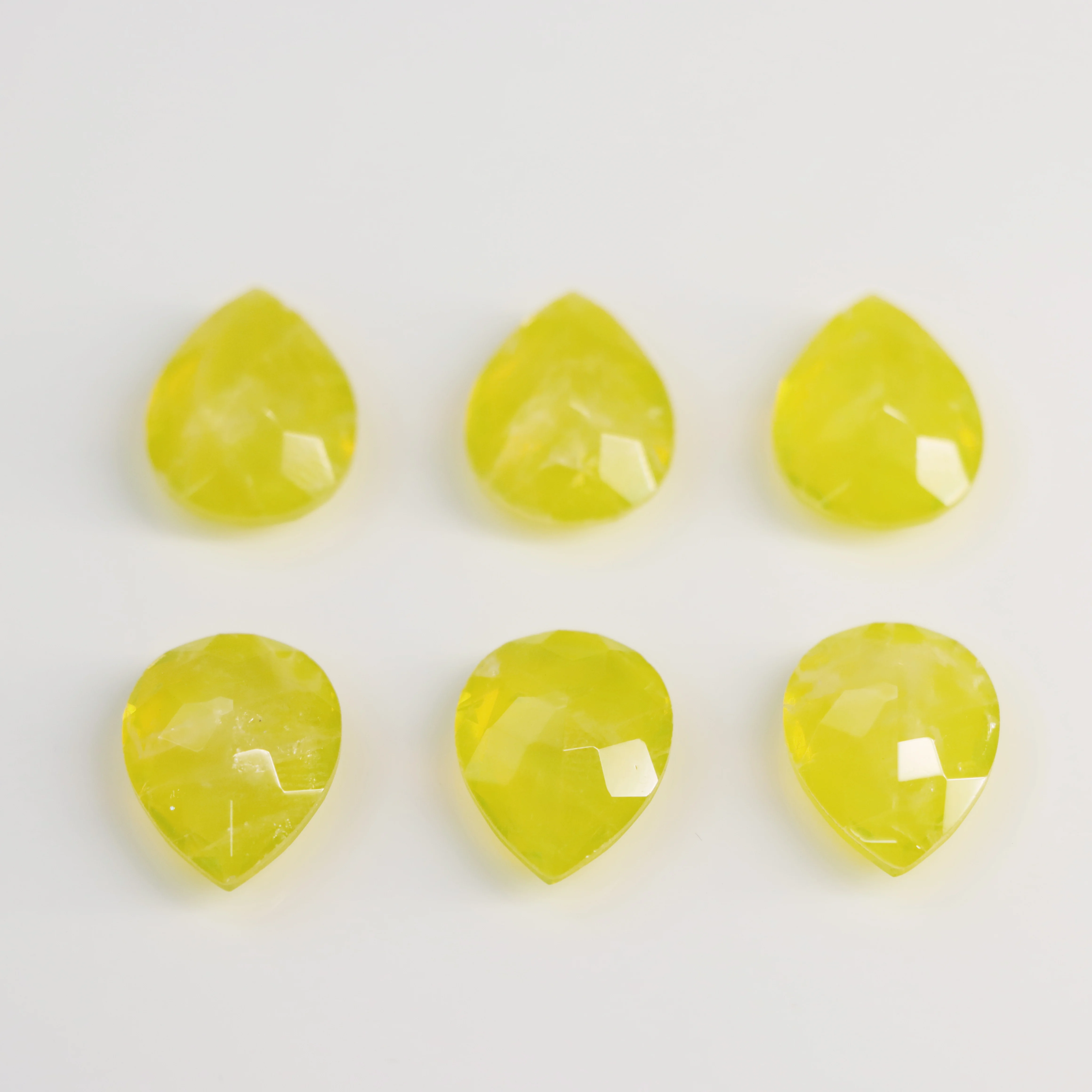 Wholesale High Quality Cheap Price Brazil Yellow Pear Shape 12*16mm Crystal Fusion Stone