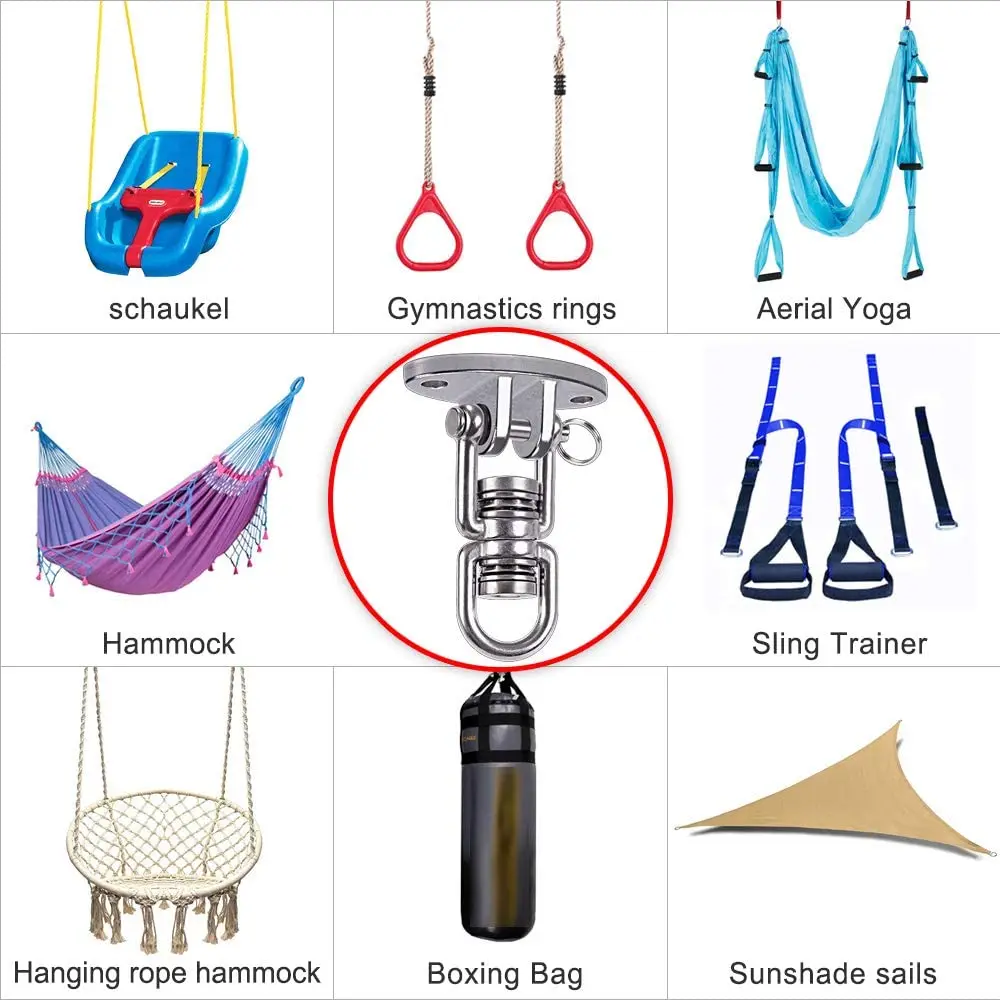 SELEWELL Custom Color Heavy Duty 360 Degree Swivel Stainless Steel Ceiling Swing Hook hanger