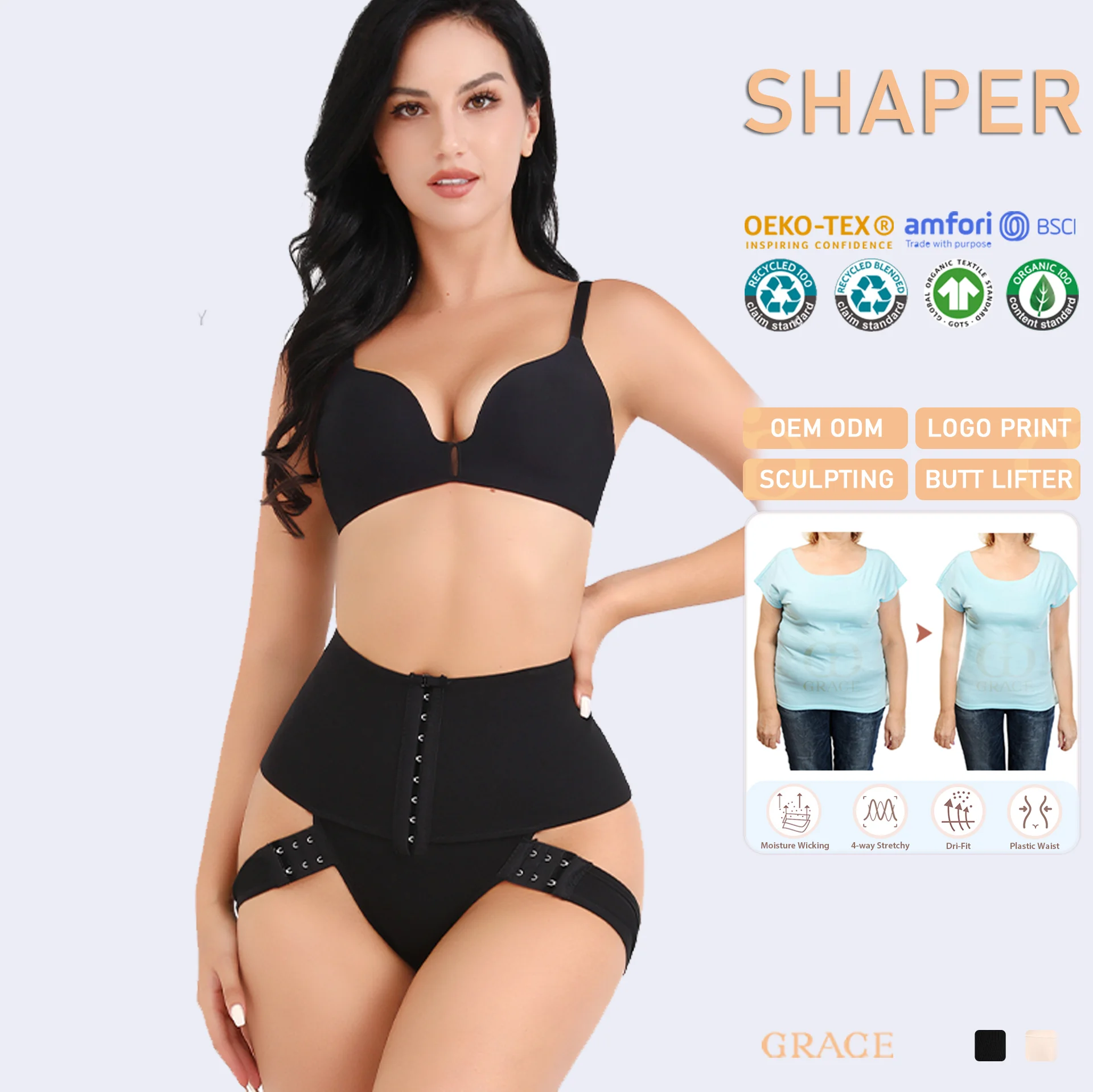Women Shapewear Full Corset Plus Size Waist Grande Taille Shapers Butt Lifter High Waist Compression Slimming Fajas Body Shaper