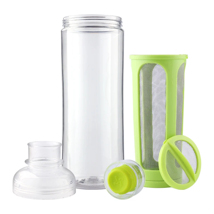 
2021 New Product BPA Free Sports Tritan Plastic Water Bottle With Sealed Leak Proof Lid And Tea Fruit Infuser Basket 700ml 25oz 