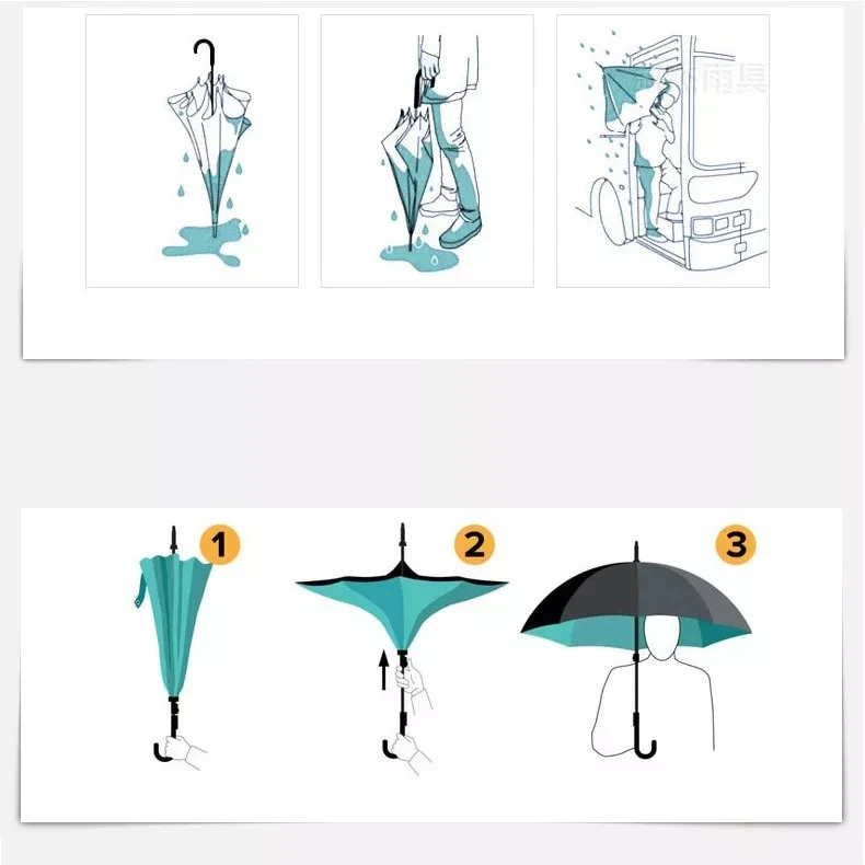 TX201 Luxury Double Layer Windproof Reverse Umbrella C Custom Upside Invert Umbrellas Wholesale Custom Double Arc C Plastic