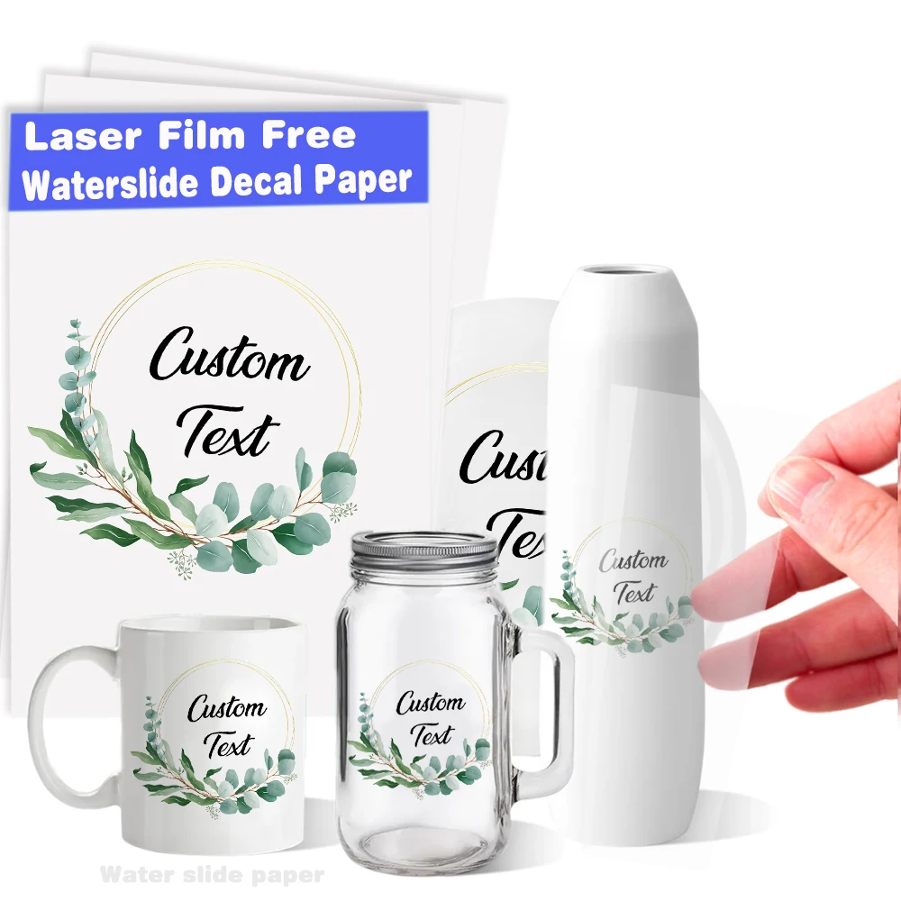 Waterproof Laser Clear Tear Film Custom Size A4/A3 Water Transfer Paper Waterslide Decal Paper for Printing Application
