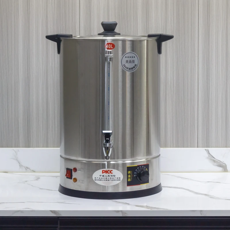 Factory Sale 40L Hot Water Bucket Commercial Stainless Steel Water Urn Electric Water Boiler