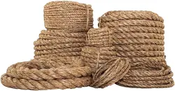 Twisted Manila Rope Natural 3 Strand Fiber Hemp Rope for Indoor and Outdoor Use Multipurpose Manila Rope for Crafts DIY