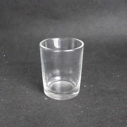 Wholesale straight side round clear shot glass with decal