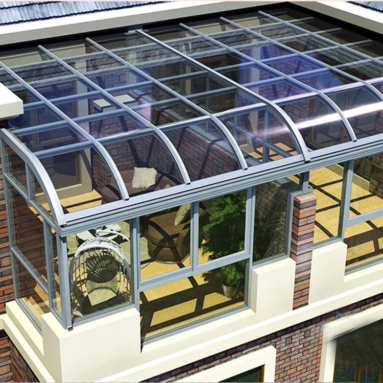  Sunroom для зимнего сада с китайского завода стеклянные дома алюминиевой рамой