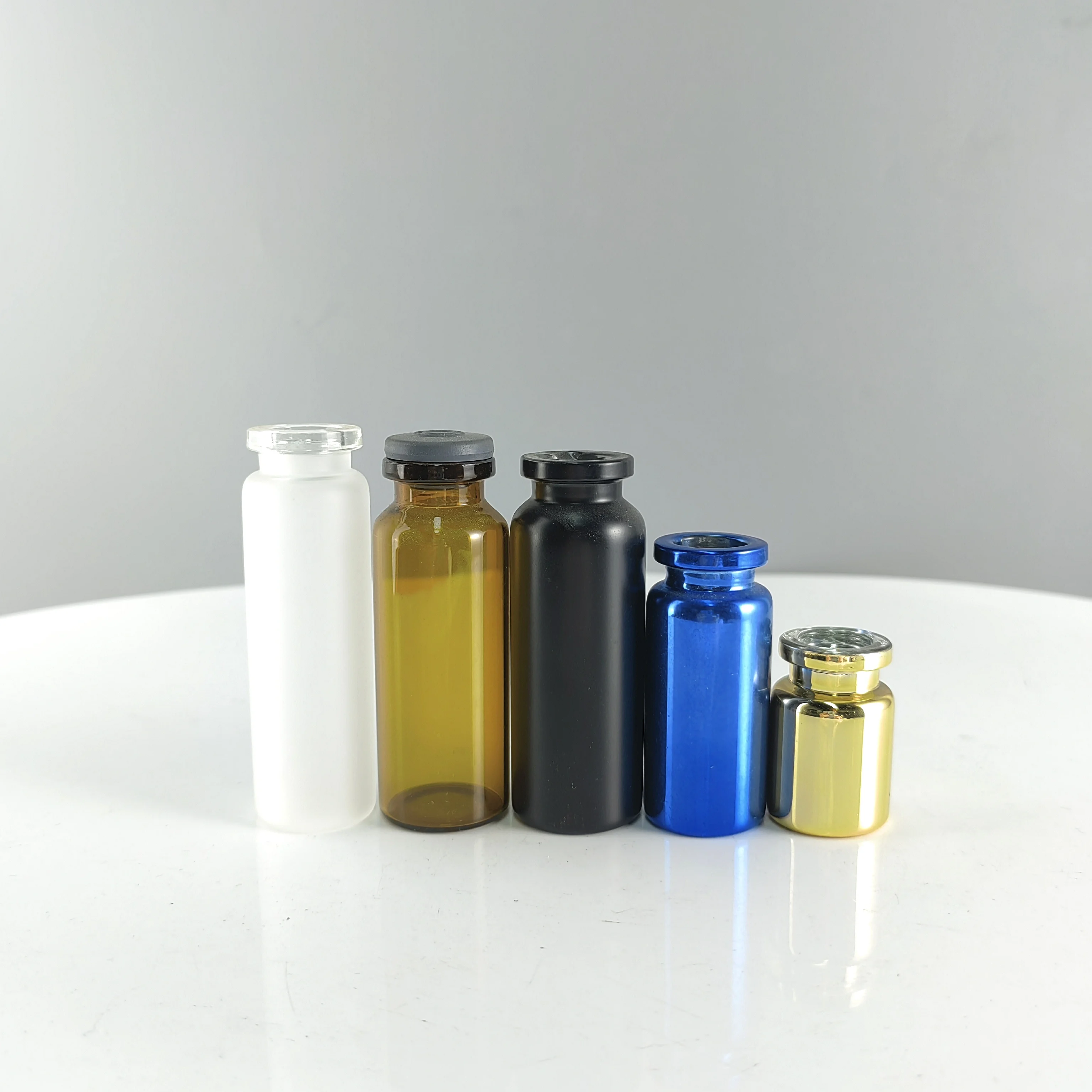 Empty pharmaceutical medicine bottle 8ml 10ml 20ml 30ml clear amber bule tube bottle with tubular vials injection bottles
