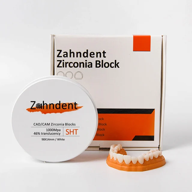 Fast Delivery SHT White zirconia Block High Translucency 46% Dental Consumables