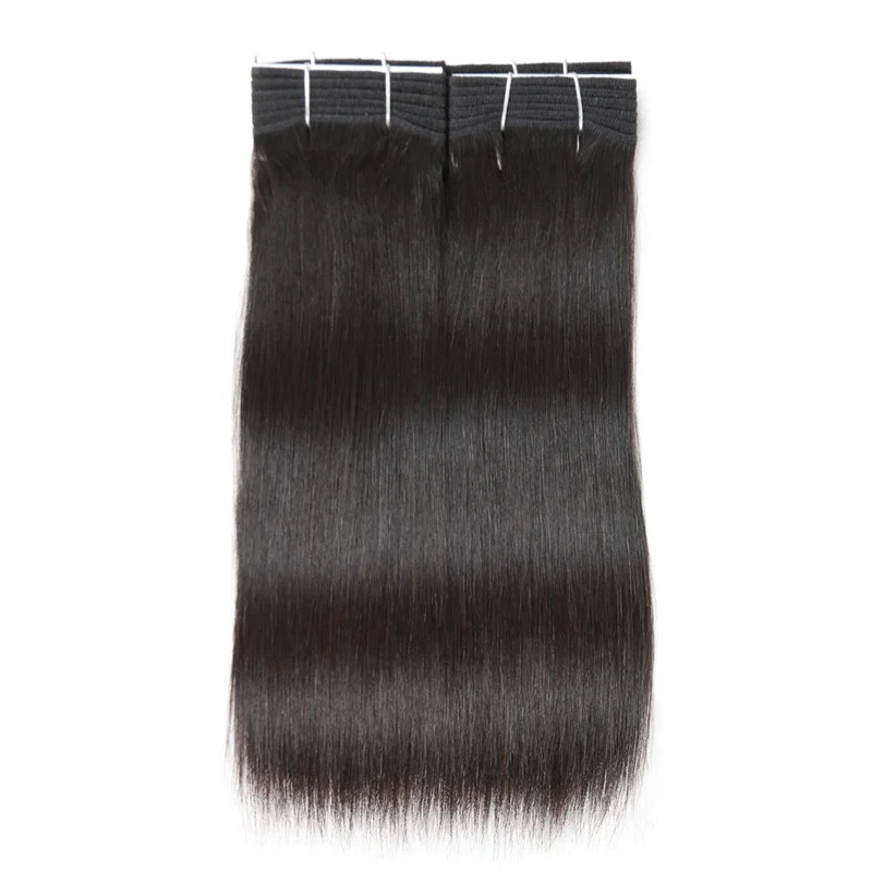 Wholesale 6 to 30 inch natural black silky straight wave indian double drown human hair bundles virgin remy Human hair extension