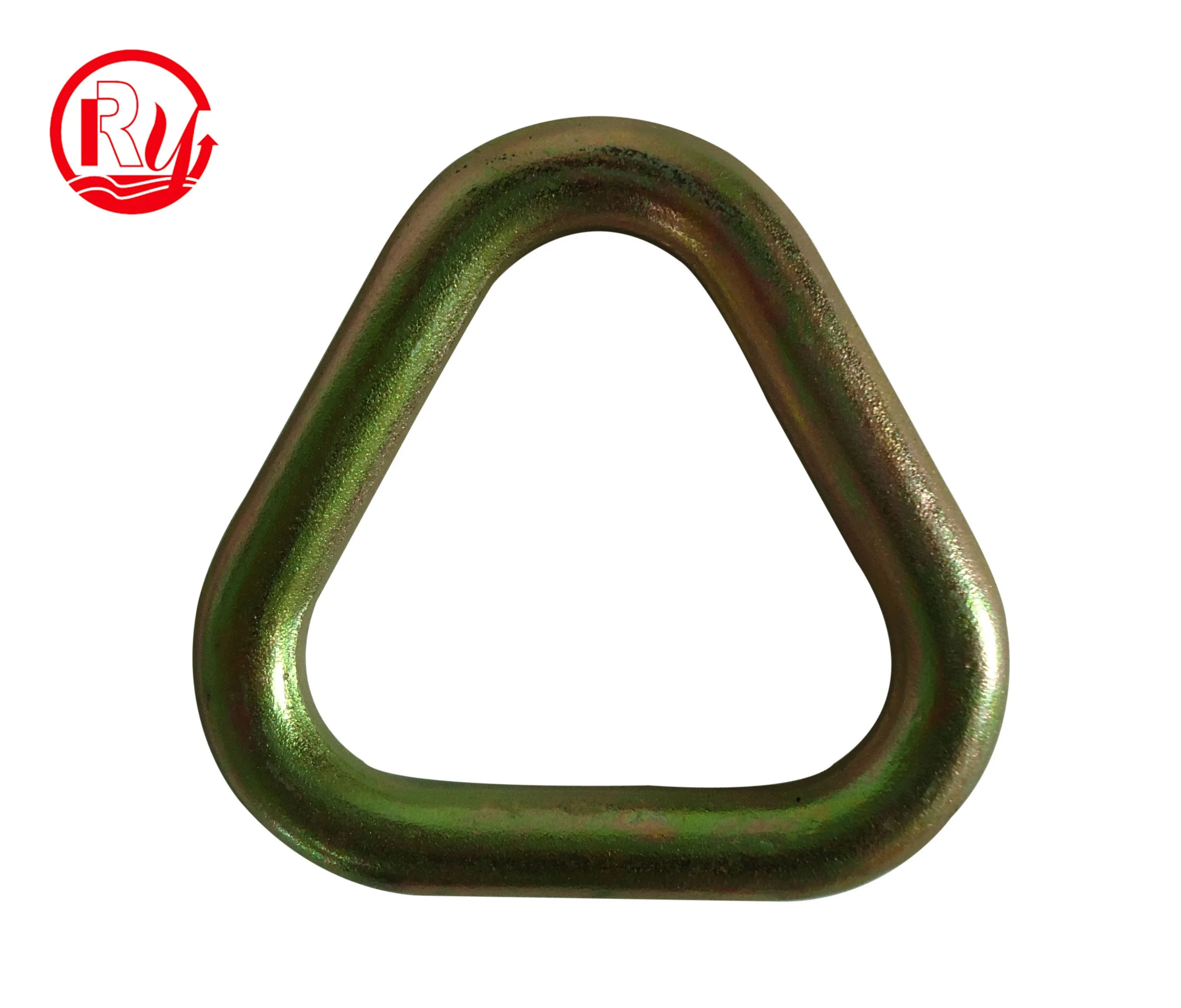RY Factory Wholesale Forged Galvanized Steel Winch 2 inch Strap Delta Ring/Triangle Lashing Ring for Towing Belt Chain