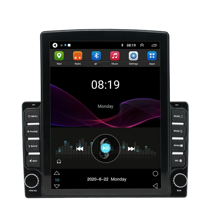 Android 9.7inch Dual Knobs Car Radio Stereo CarPlay Android  Vertical screen 4G WiFi BT DSP GPS Stereo Car DVD player