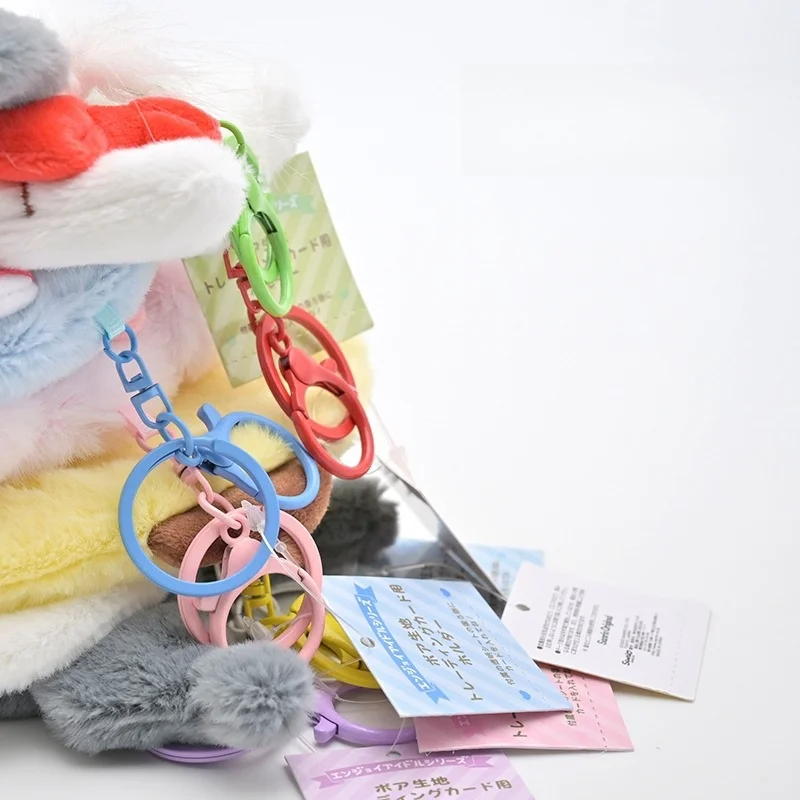 Cute Cartoon Plush Photo Card Holder Bus Card Bank Id Card Protective Display Sleeves Students Bag Pendant Gifts