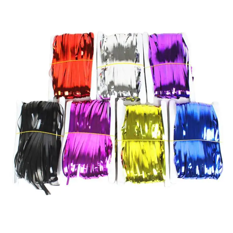 2x1m Tinsel foil fringe curtains Colorful Foil Curtains Birthday Party Wedding Background Decoration