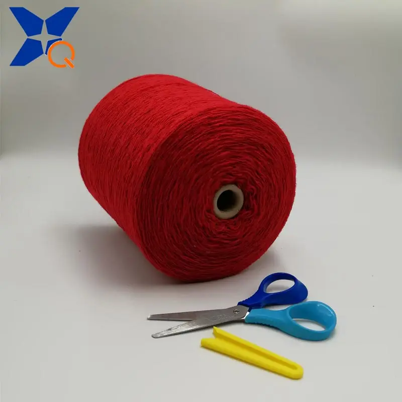 conductive yarn red Nm26/3ply   stainless steel 10%  fiber blended 90% bulky modacrylic fiber electric static dissipative sweat