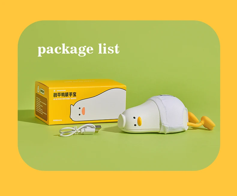 Mini Usb Pocket  Reusable Electric Portable Heater Duck Rechargeable Hand Warmer With Power Bank For Christmas Gift