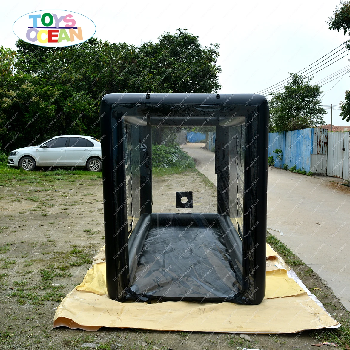 Custom Small Car Tent Motorcycle Inflatable Garage Tent Transparent Car Cover For Sale