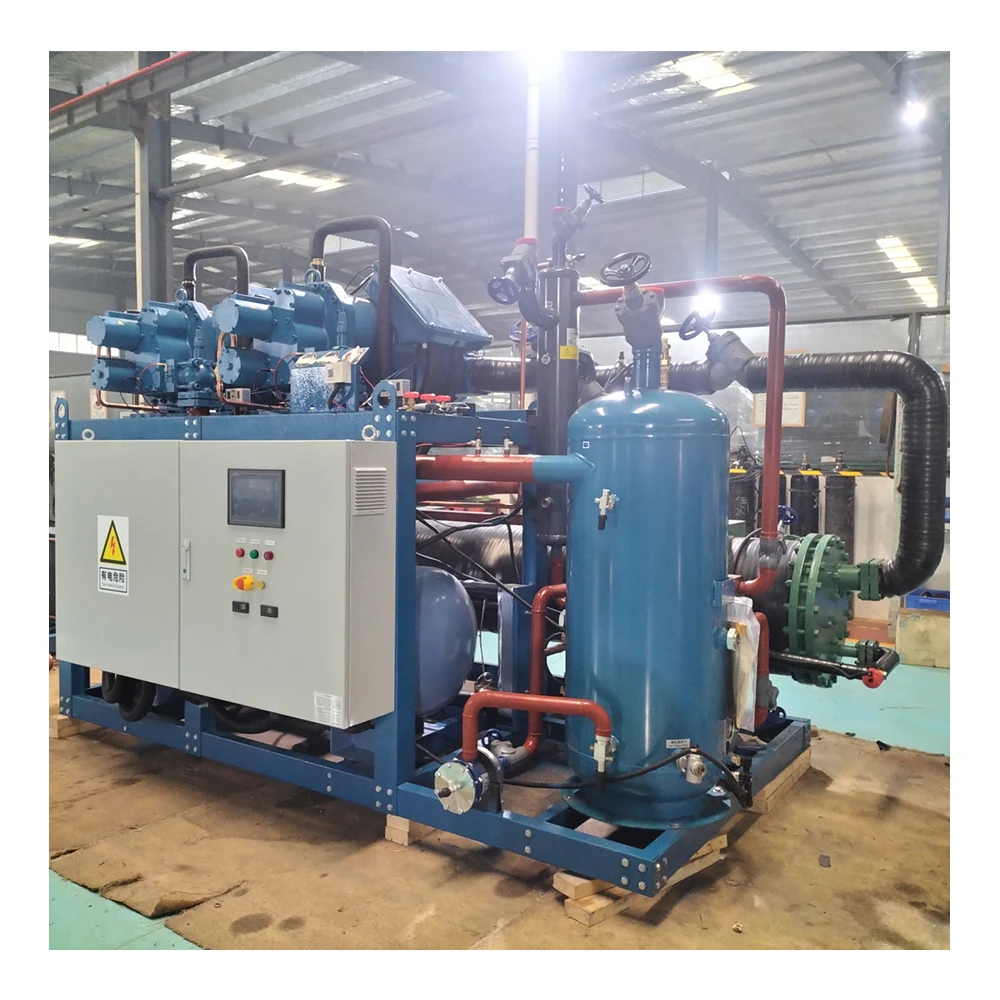 refrigeration unit for walk in cooler Resistance compressor unit 20p Screw water-cooled refrigeration compressor 1/4 hp